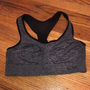 Gray sports bra